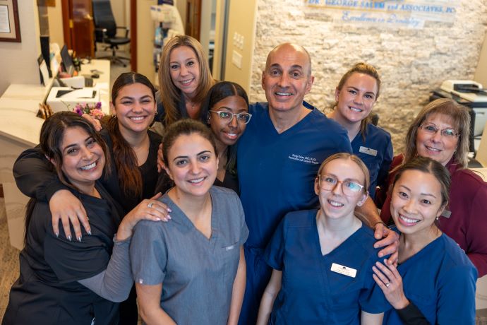 Smiling Braintree dentists and team at Doctor George Salem and Associates P C