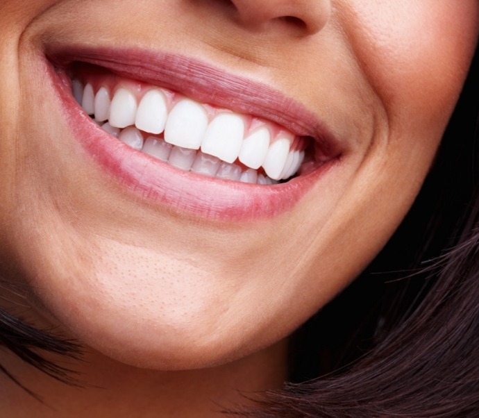 Close up of smiling woman with flawless teeth