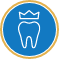 Tooth with a crown icon