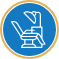 Dental treatment chair icon