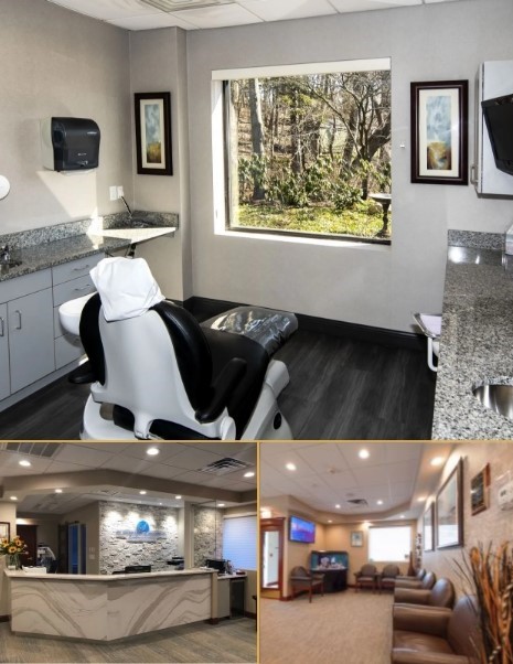 Collage of the inside of Braintree dental office
