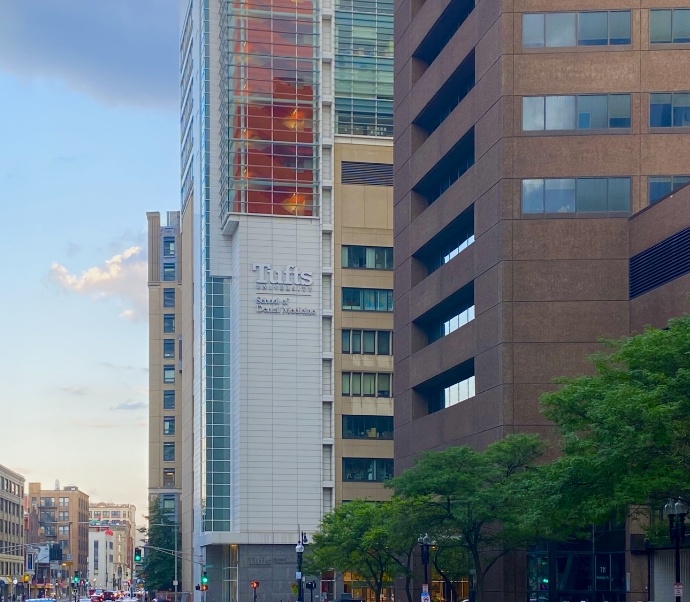 Exterior of building at Tufts University School of Dental Medicine