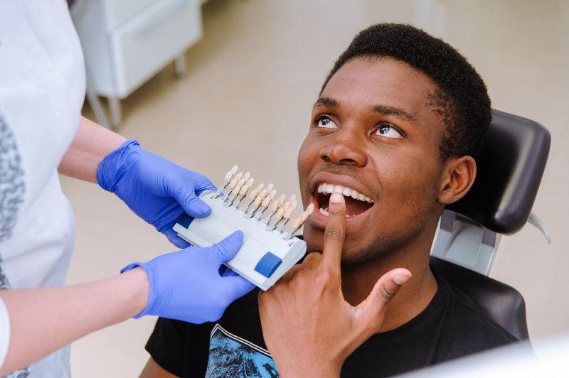 a young male preparing for veneers